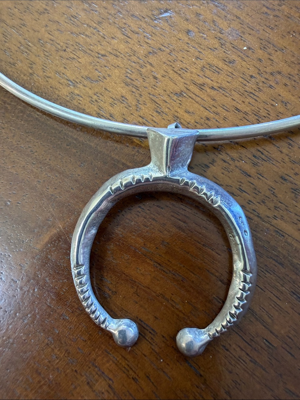 Beautiful Native American Cornflower Sterling Silver Necklace